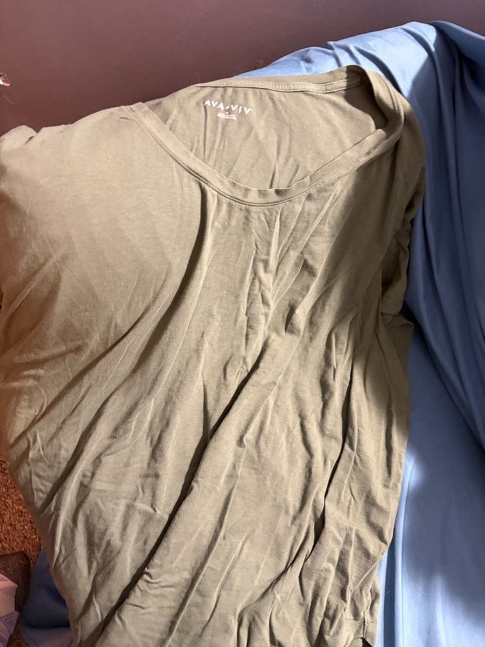 Ava & Viv Olive Scoop Neck Tank